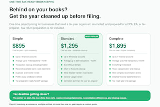 prepare accurate and tax ready books for your business