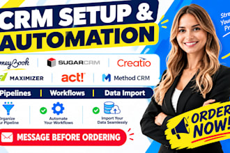 setup honeybook sugarcrm creatio maximizer act CRM method CRM greenrope efficy