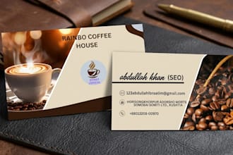 create professional double sided business card design in 24 hours