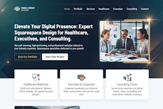 design squarespace healthcare, executive and consulting websites