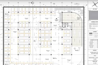 draw commercial interior office, restaurant plan, supermarket structural layout