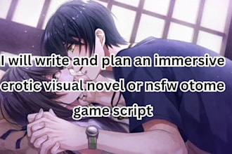 write or plan an erotic visual novel or nsfw otome game script