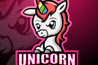 make amazing modern unicorn logo design
