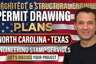 north carolina texas architect structural engineer for building permit and stamp