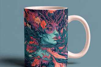 design awesome custom mug design