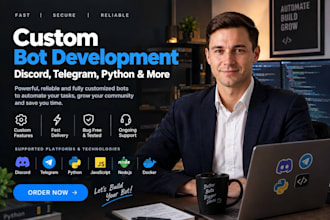 create custom discord bot telegram bot python automation bot