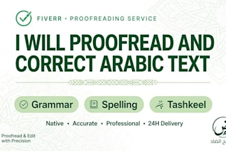 proofread and perfectly correct arabic texts