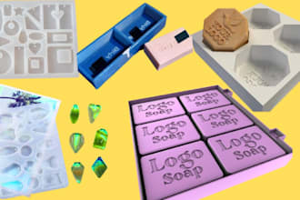 design custom soap molds with logo, patterns and 3d printable stl files