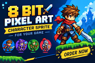 design an 8 bit pixel art character sprite for your game