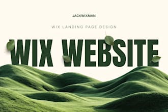 design a wix landing page for lead generation