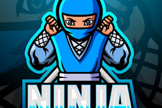 design eye catchy modern ninja logo