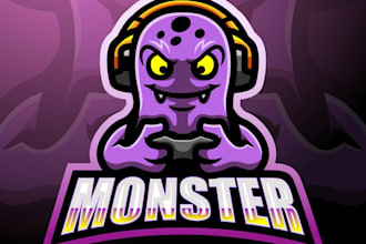 design outstanding modern monster logo