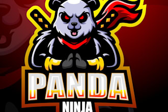 design modern beautiful panda logo