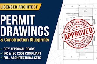 draft residential permit blueprints and construction plans