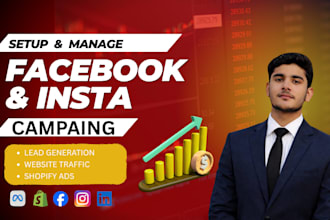 run meta ads, facebook instagram ads, shopify ads, and lead generation campaign