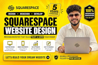 design or redesign a modern squarespace website