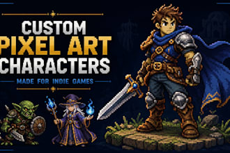 custom pixel art characters for indie games