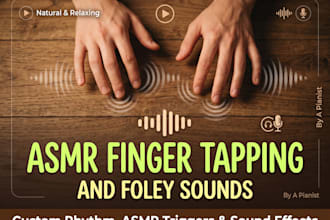 record finger tapping and asmr triggers with perfect rhythm