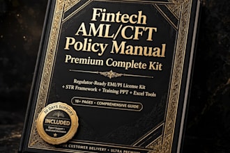 write fintech aml compliance policy and procedure manual