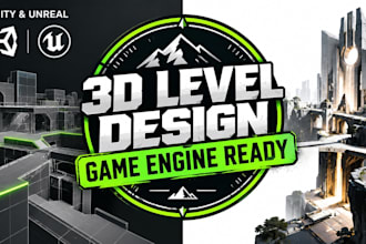 create 3d game environments and unity level design