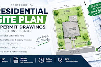 create a residential site plan and permit drawings for building permits