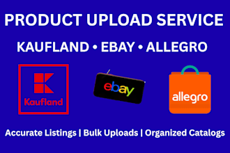 upload products and create optimized listings for kaufland, ebay or allegro