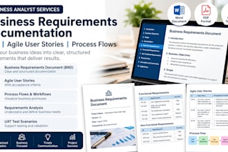 create brd documents and agile user stories