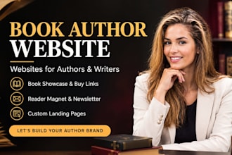 design author website, book website, book author website and book landing page