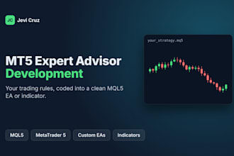 develop a custom mt5 expert advisor or indicator in mql5