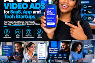 create ai ugc video ads for saas, app and tech startups