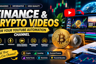 create engaging finance and crypto videos for  youtube automation