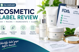 review your cosmetic label for fda and mocra compliance gaps