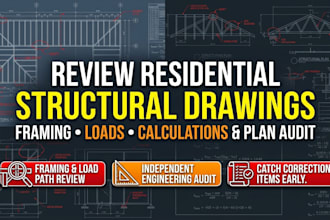 review residential structural drawings and calculations