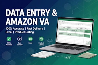 do accurate data entry, copy paste and amazon product upload