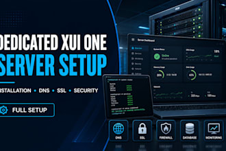 install, configure xui, xtreamui panel for you, iptv server setup with security