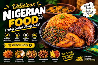 design a professional restaurant food flyer menu  food advertisement