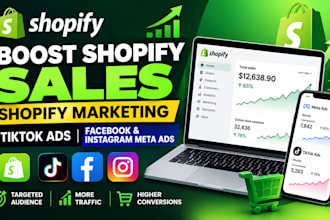 boost shopify sales shopify marketing tiktok ads facebook and instrgram meta ads