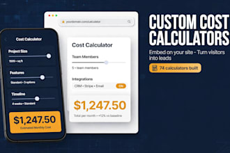 build a custom embeddable cost calculator or lead quiz for your website