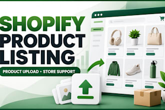 upload products and create shopify product listings