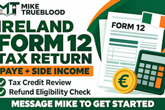 file ireland form 12 tax return for paye employees with side income, tax refund