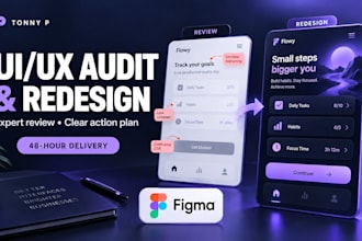 audit your website or app UI UX and redesign key screens