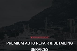 build responsive auto repair and detailing website