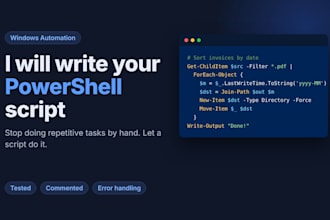 write a powershell script to automate your windows tasks