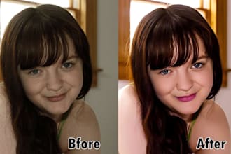 do portrait skin retouching , enhancement
