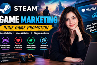 market steam game promotion, steam wishlist, indie game marketing for visibility