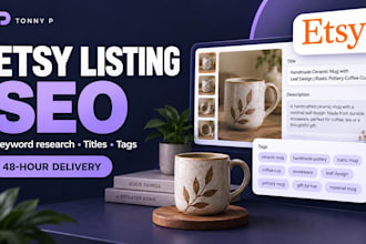 audit and optimize etsy listing SEO titles tags and descriptions