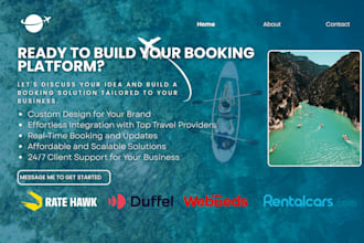 develop a travel booking website and ota portal with API integration