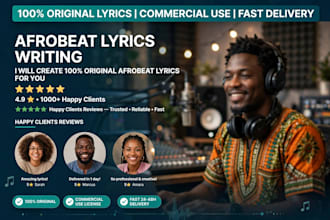 write catchy afrobeat afropop amapiano lyrics with melody and hook I got you cus