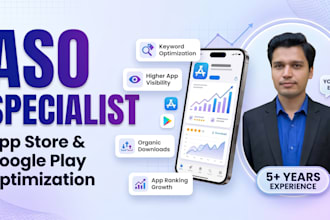 be your expert app store and google play aso specialist