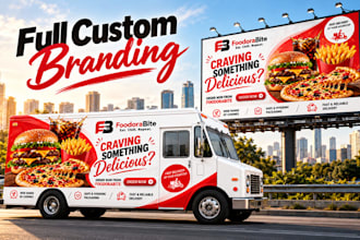 design vehicle wrap, billboard signage, trailer graphics and commercial branding